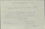 Benson Informs Pratt of Bequest to School Benson Informs Pratt of Bequest to School, 1902