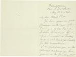 Brown Acknowledges Pratt for Sending Booklet Brown Acknowledges Pratt for Sending Booklet, 1902