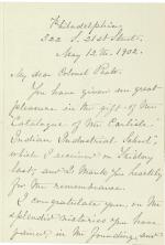 Brown Acknowledges Pratt for Sending Booklet, 1902