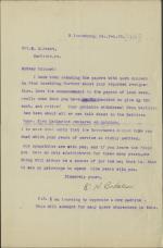 Bakeless Sends Pratt Sympathies for His Resignation, 1904