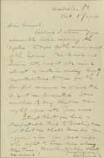 Biddle Acknowledges Receipt of Pratt's Paper on Indian Management Biddle Acknowledges Receipt of Pratt's Paper on Indian Management, 1914