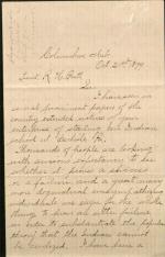 Burgess Asks Pratt About Teaching Position, 1879