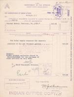 Request and Receipt for Purchase of Water Supply for Fiscal Year 1912