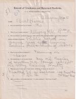 Bert Harris Student File