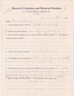 Frank Shane Student File
