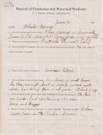 Wheeler Henry Student File