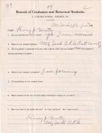 Henry Bently (Wa-ka-nas-cook) Student File Henry Bently (Wa-ka-nas-cook) Student File