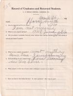Henry Smith Student File