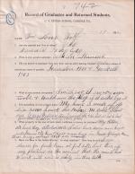William Lone Wolf (Gove pah-gah) Student File