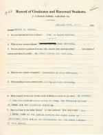Harvey Warner Student File Harvey Warner Student File