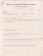 Martin B. Hill Student File