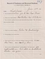 Hugh James Student File