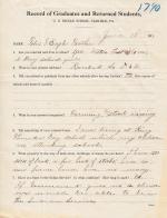 Felix Iron Eagle Feather (Black White-Man) Student File