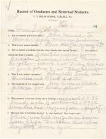 Dana Long Wolf (Black Bird) Student File