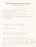 Minnie Reed Student File Minnie Reed Student File