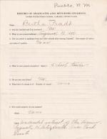 Bertha Pradt Student File