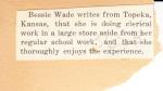 Bessie Wade Student File