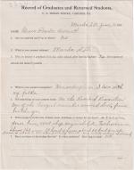 Grace Burnett Student File
