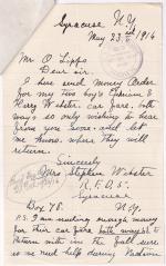 Ephraim Webster Student File