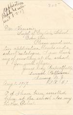 Burnel Patterson Student File