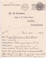 Annie Kowuni (Tsa-i-ka-weet-sa) Student File