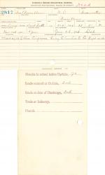 George Bears Arm Student Information Card