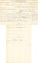 Clarence Faulkner Student Information Card Clarence Faulkner Student Information Card