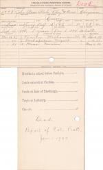 John Bear Robe Student Information Card John Bear Robe Student Information Card