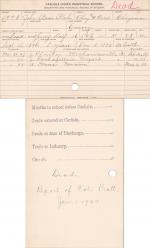 John Bear Robe Student Information Card