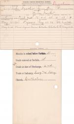 Helen Feather Student Information Card