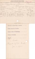 Nellie Iddings Student Information Card