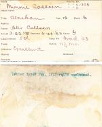 Minnie Callsen Student Information Card Minnie Callsen Student Information Card