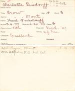 Charlotte Geisdorff Student Information Card Charlotte Geisdorff Student Information Card