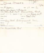 Marie Mason Student Information Card Marie Mason Student Information Card