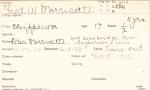 Fred W. Morrisette Student Information Card