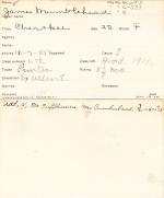 James W. Mumblehead Student Information Card