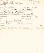 Ella Sturm Student Information Card Ella Sturm Student Information Card