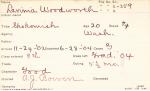 Lavinia Woodworth Student Information Card