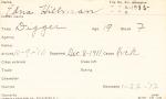 Edna Hillman Student Information Card