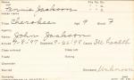 Fannie Jackson Student Information Card Fannie Jackson Student Information Card