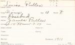 Louisa Pullen Student Information Card Louisa Pullen Student Information Card