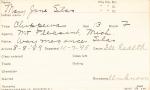 Mary Jane Silas Student Information Card Mary Jane Silas Student Information Card