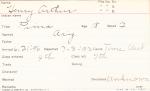 Henry Arthur Student Information Card Henry Arthur Student Information Card