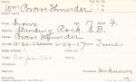 William Brave Thunder Student Information Card William Brave Thunder Student Information Card