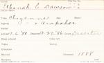 Elkanah C. Dawson Student Information Card Elkanah C. Dawson Student Information Card