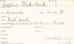 Luther Dah-hah Student Information Card Luther Dah-hah Student Information Card