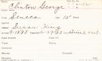 Clinton George Student Information Card Clinton George Student Information Card