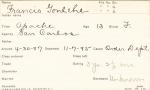 Francis Goulche Student Information Card Francis Goulche Student Information Card