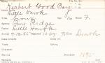 Herbert Good Boy (Hok-si la Washte) Student Information Card Herbert Good Boy (Hok-si la Washte) Student Information Card