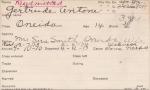 Gertrude Antone Student Information Card Gertrude Antone Student Information Card